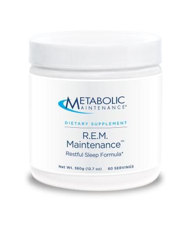 Metabolic Maintenance R.E.M. Maintenance Powder - Natural Relaxation Support Supplement with Magnesium Melatonin 5-HTP + Potassium - Easy Drink Add-in No Fillers (366g / 60 Servings)