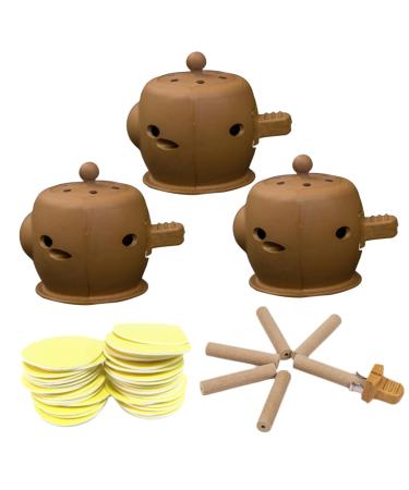 Homsfou 3 set of movement Moxibus tank MOXA heating cushion Moxibustion case Moxastrager holder for moxibusization sticks Tool Household Moxibusstation-pot Moxibuspot MoShustion-Box Brenner