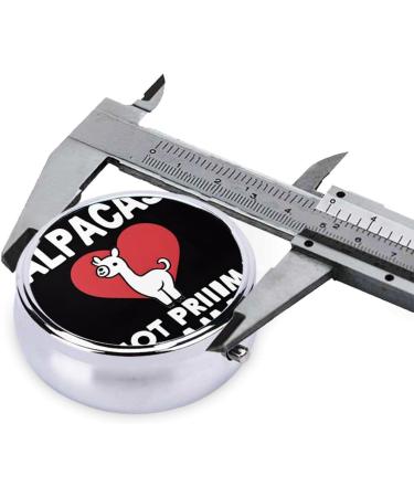 I Love Alpacas Round Pill Box - 3 Compartment Decorative Pocket Organizer for Travel & Medicine - Buy Online on GoSupps.com