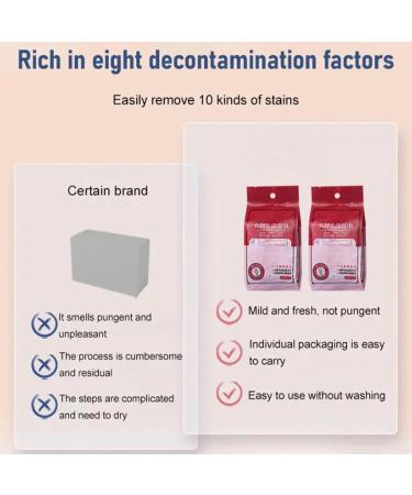 Clothing Stain Removal Wet Wipes Instant Stain Remover Spot Remover for On-The-Go Individual Wrapped Cleaning Wipes Clothes Oil Stain Remover 10 Wipes Per Pack (5pcs) - Buy Online on GoSupps.com