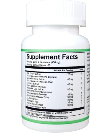 Herbs SRA Liver Detox - Potent Cleanse & Support with Milk Thistle, Dandelion & Turmeric - 120 Capsules - Buy Online on GoSupps.com