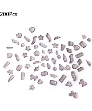 FEIlei 200Pcs Flat Bottom Resin Nail Art Decorations Rhinestone Manicure Nail Charms - Buy Online on GoSupps.com