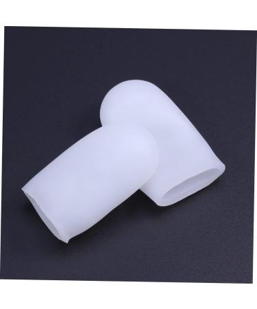 Garneck 2 PC Silicone Thumb Protector & Finger Tips Cover - White Finger Guards & Extended Toe Sleeve for Ultimate Comfort - Buy Online on GoSupps.com