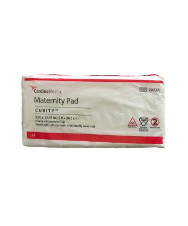 COVIDIEN 2022A Covidien Curity Maternity Pad Heavy 4.33" x 12.25" (3 Packs of 14 Pads) (Pack of 42)