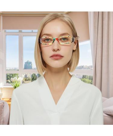Cojwis 4 Pack Women s Reading Glasses - Stylish Patterns & Spring Hinges - 2.00 Magnification - 4 Color Mix - Buy Online on GoSupps.com