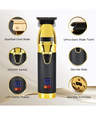 Pro Hair Clipper Body Hair Finishing Electric Hair Clipper High-Power Hair Clipper Razor(Color:Gold Black) - Buy Online on GoSupps.com