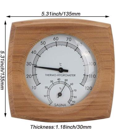 Luxylei 2-in-1 Wooden Thermo-Hygrometer | Digital Sauna Room Thermometer & Humidity Meter | Premium Sauna Accessories - Buy Online on GoSupps.com