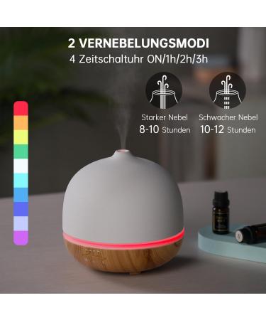 Jesmay 500ml Aroma Diffuser - Premium Ultrasonic Humidifier for Essential Oils Timer & 10-Color LED BPA-Free - Perfect for Bedroom Living Room Office & Yoga - Buy Online on GoSupps.com