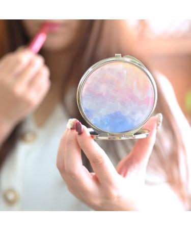 MADDesign Mother of Pearl Makeup Compact Purse Mirror - Double Sided Folding Magnify Clouds - Buy Online on GoSupps.com