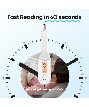 Femometer Basal Body Thermometer - Ovulation & Fertility Tracking with Soft Backlight and Memory Recall (White) - Buy Online on GoSupps.com