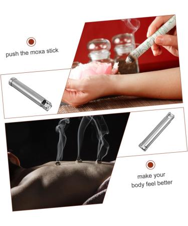 HOMSFOU 6pcs Moxa Pusher Tool Set | Stainless Steel Moxibustion Oven & Cardboard Box Pushers for Effective Therapy - Buy Online on GoSupps.com