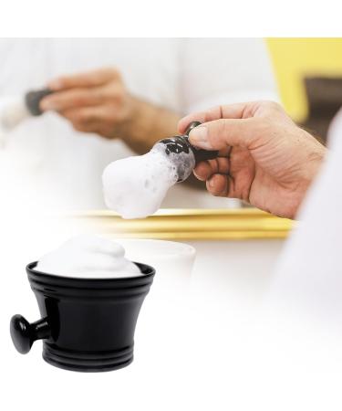 Qaziuy Men's Shaving Bowl with Handle - Classic Black Soap Shell for a Perfect Shave | Traditional Shaving Brush Accessory - Buy Online on GoSupps.com