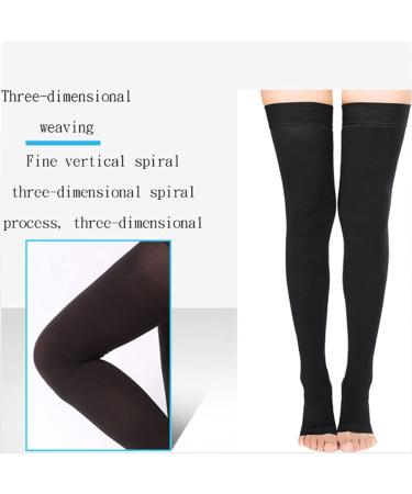 Compression Stockings 23-32 mmHg for Varicose Veins - XL Medium Hose with Silicone Band - Opaque Solid Support for Swelling Relief - International Shipping Available - Buy Online on GoSupps.com