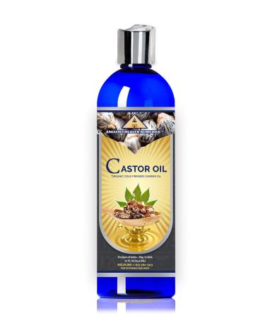 ANCIENT HEALTH REMEDIES Organic Unrefined Cold Pressed PURE CASTOR CARRIER OIL Bulk Wholesale Beauty Hair Growth Moisturizing DIY Oil For Body Butter Skin Products Skin Softening (INDIA) (32OZ) 32 Fl Oz (Pack of 1)