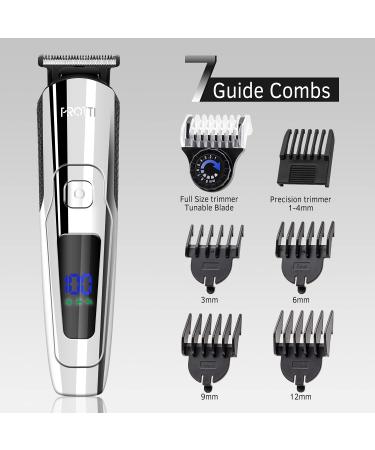 Men's Beard Trimmer | Waterproof Hair Clippers | Cordless Grooming Kit with LED Display | Rechargeable Facial Hair Trimmer - Buy Online on GoSupps.com