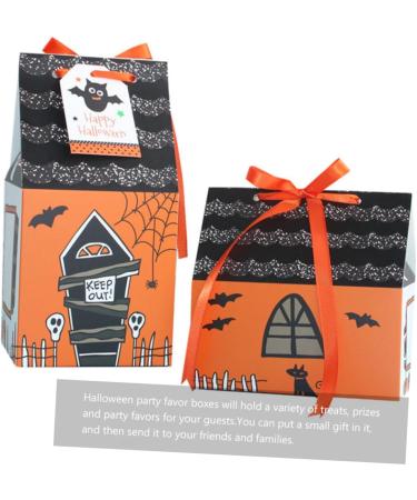 jojofuny 50pcs Box Halloween House Packing Box Halloween Cake Case Dessert Biscuit Box Child 16.5X8.5X8.5CM Assorted Color - Buy Online on GoSupps.com