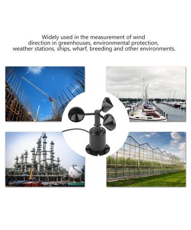 Three Cups Wind Speed Sensor Anemometer | Pulse Type 0-70 m/s | Accurate Environmental Measurement for E-commerce - Buy Online on GoSupps.com