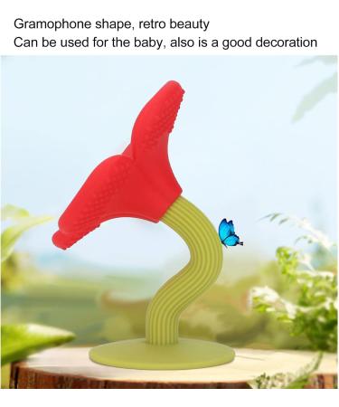 Plplaaoo Baby Teething Ring - Washable Food-Safe Silicone Ideal Gift for Toddlers Boiled Water Safe Rose Red - Buy Online on GoSupps.com