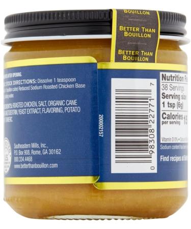 Better Than Bouillon Reduced Sodium Roasted Chicken Base Made with Seasoned Roasted Chicken & Less Sodium 38 Servings Per Jar 8 Ounce (Pack of 3) Chicken 170.1 g (Pack of 4) - Buy Online on GoSupps.com