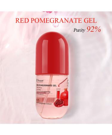 DISAAR Beauty Aloe Vera Gel Cracked Skin Refreshing After Sun Moisturizing 280ml/9.45oz (Red Pomegranate Gel) - Buy Online on GoSupps.com