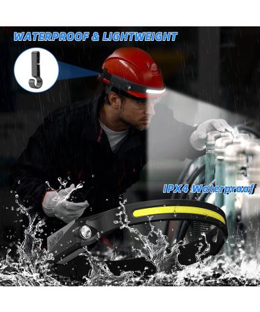 Rechargeable LED Headlamp 3-Pack with Motion Sensor | 230 COB Wide Beam, 5 Modes | Waterproof and Bright Headlights for Adults, Hardhat, Running, Camping - Buy Online on GoSupps.com