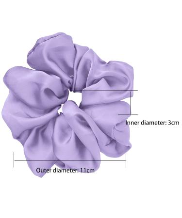 Jeopoom Silk Hair Tie - Luxury Elastic Hair Bands for Women & Girls - Violet Dark Purple Hair Accessories - Buy Online on GoSupps.com