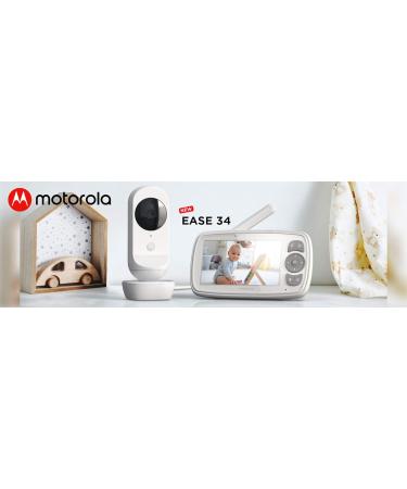 Motorola Nursery Ease 34 - Baby Monitor with Camera - 4.3 Inch Video Baby Monitor Display - Night Vision Bidirectional Communication Lullabies Zoom Room Temperature Monitoring - White - Buy Online on GoSupps.com