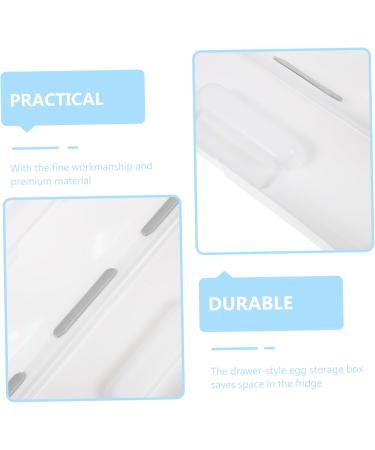 Uonlytech Kitchen Storage Box Storage Plastic Drawers Storage Drawers Plastic Egg Supply Food re-usable White 33X25X8cm - Buy Online on GoSupps.com