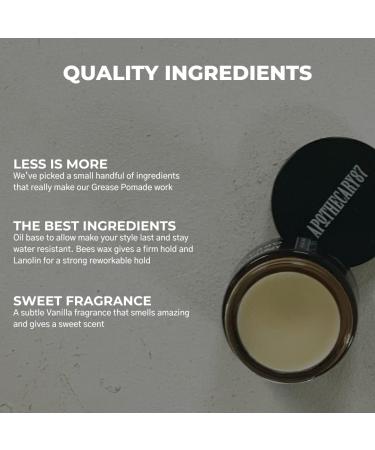 Apothecary 87 Grease Pomade | Premium Formulation | High Shine Finish Strong Hold Heavy Weight | All Hair Types | Hair Wax | 50ml - Buy Online on GoSupps.com