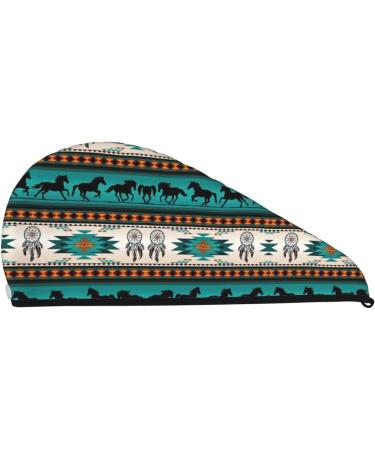 Buy Horse Stripes Coral Velvet Dry Hair Cap - Unisex Wet Towel Wrap for Bathroom Pool Beach - Ideal Hair Care Accessory - Buy Online on GoSupps.com