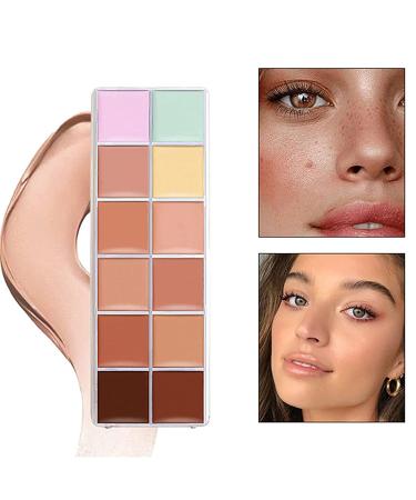 VERONNI 12 Color Cream Concealer Palette for Face Contouring and Full Coverage - Professional Makeup Essential - Buy Online on GoSupps.com