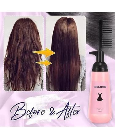 Dajidafu Universal Curly Hair Straightening Cream with Brush Smoothing Hair-styling Nourishing Beauty Accessory for Professional - Buy Online on GoSupps.com