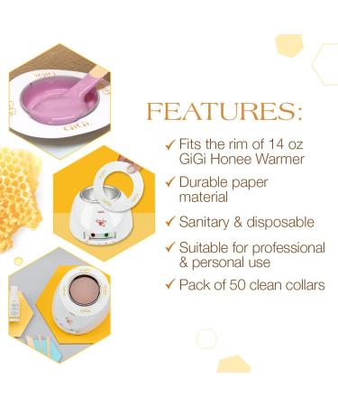 GiGi Clean Collars 50 ct for 14 oz Wax Warmers - Pack of 50 Pieces - Buy Online on GoSupps.com