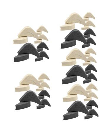 Mobestech 30 Pairs Toe Plug Adjustment Pad Shoe Filler Heel Pads for Shoe That are Too Big Shoe Head Cushion Sponge Toe Plug Shoe Inserts Toe Inserts for Shoes Too Big Toes Toe Cap Eva
