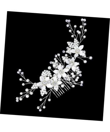 Didiseaon Pearl Hair Barrettes Pearl Flower Hair Comb Bride Insert Comb Bridal Hair Clip Bridal Headdress Wedding Headpiece Prom Headpiece Accessories Bridesmaid - Buy Online on GoSupps.com