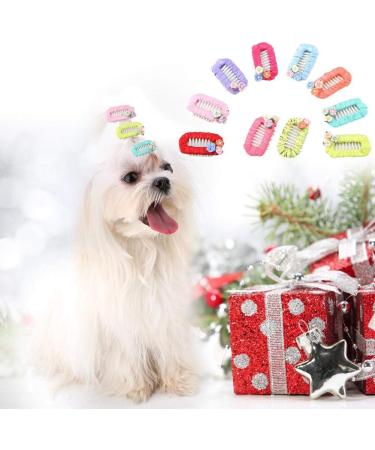 10Pcs Cute Flower Pet Hair Clips | Dog & Cat Grooming Headwear Accessories - Buy Online on GoSupps.com