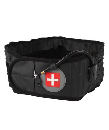 KENANLAN Lumbar Traction Belt Inflatable Reduces Pressure Lower Back Support Brace with Hand Pump Black