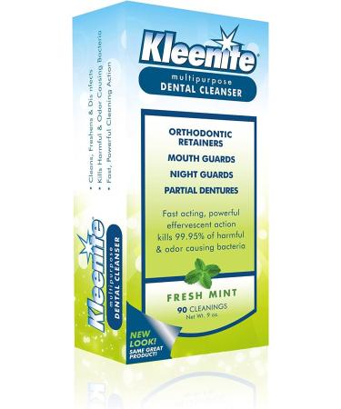 Kleenite Dental Cleanser Fresh Mint 9 oz - Keep Your Dentures Clean and Fresh - Buy Online on GoSupps.com