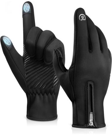 NOLYFY Winter Touchscreen Gloves for Men and Women - Cold Weather Thermal Running Gloves, Anti-Slip & Warm - Small Black - Buy Online on GoSupps.com