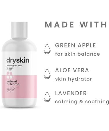 Natural Outcome Skincare Hydrating Face Toner with Witch Hazel, Green Apple & Aloe Vera - Gentle Soothing Cleansing Water Lotion for Dry Skin - 8 oz - Buy Online on GoSupps.com