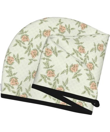 Buy Rose Darkseagreen Microfiber Hair Towel - Soft Super Absorbent Wrap for Long Curly & Thick Hair | Quick Dry Coral Velvet Cap - Buy Online on GoSupps.com