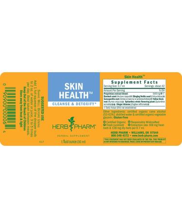 Herb Pharm Skin Health Liquid Herbal Formula - 1 Fl Oz (Pack of 1) - Buy Online on GoSupps.com
