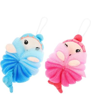 FRCOLOR 8 Pcs Mermaid Bath Loofahs - Exfoliating Mesh Puff & Body Scrubber for Kids - Ideal Shower & Bath Cleaning Sponge - Buy Online on GoSupps.com