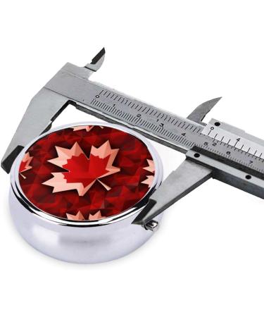 Canadian Maple Leaf Tours Portable Metal Pill Box | Round Mini 3-Compartment | Travel Must-Have for Small Pills | Hinged Design - Black - Buy Online on GoSupps.com
