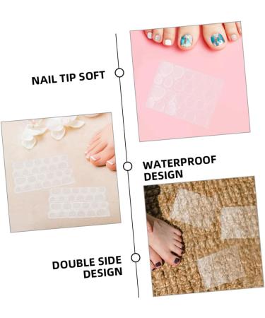  HONMEET 100 Sheets of Gel Nail Gel Sticky Tabs for Nails Nail Glue Sticky Double Sided Nail Sticker Press Jelly Glue Adhesive Manicure - Buy Online on GoSupps.com