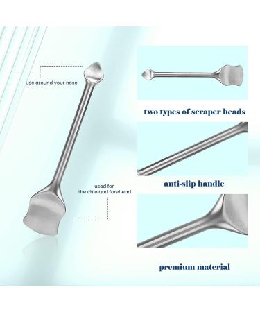 Stainless Steel Facial Spade - Extractor Makeup Nose Face Tools Set Metal Face Skin Cleaning Extractor Set | Face Pore Cleaner Tools For Facial Treatments Women Adults Friends Beautician - Buy Online on GoSupps.com