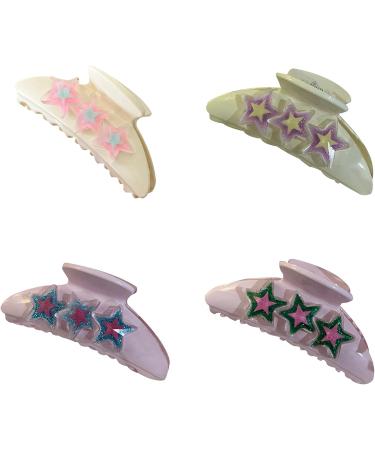 Jelly Feeling Star Shpe Hair Clip For Hot Girls Hair Barrettes Clear Shining Ponytail Hair Barrettes For Teens Girls Hair Pin - Buy Online on GoSupps.com