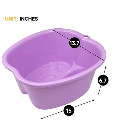 Large Foot Soaking Basin Set - Purple/Black | Home Foot Spa Tub for Relaxation - Buy Online on GoSupps.com