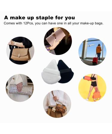 12Pcs Velvety Triangle Powder Puff Set for Flawless Makeup Application - Buy Online on GoSupps.com