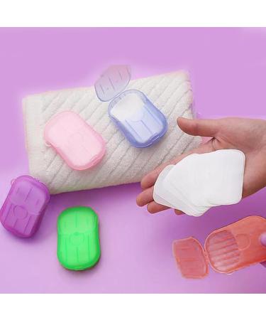 Ryaupy Portable Soap Leaves - 100 Disposable Paper Soap Sheets with Plastic Box for Travel & Outdoor | KUNSTBOX - Buy Online on GoSupps.com